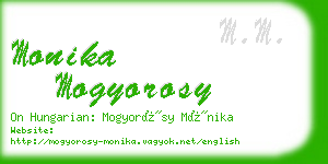 monika mogyorosy business card